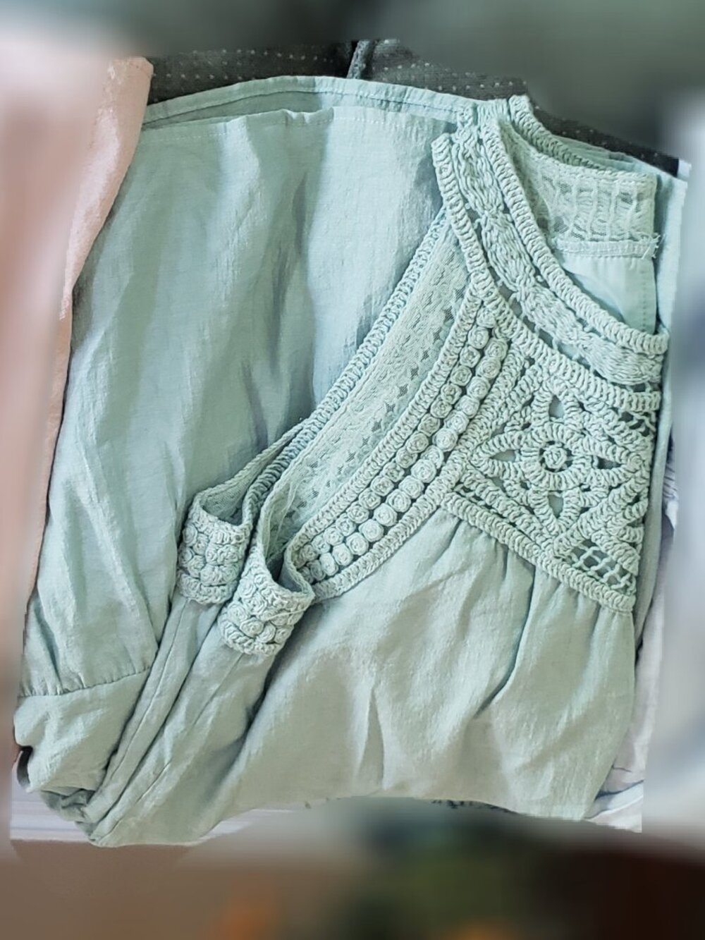 BTFBM mint green A-line tiered midi dress - Picture 10 of 10